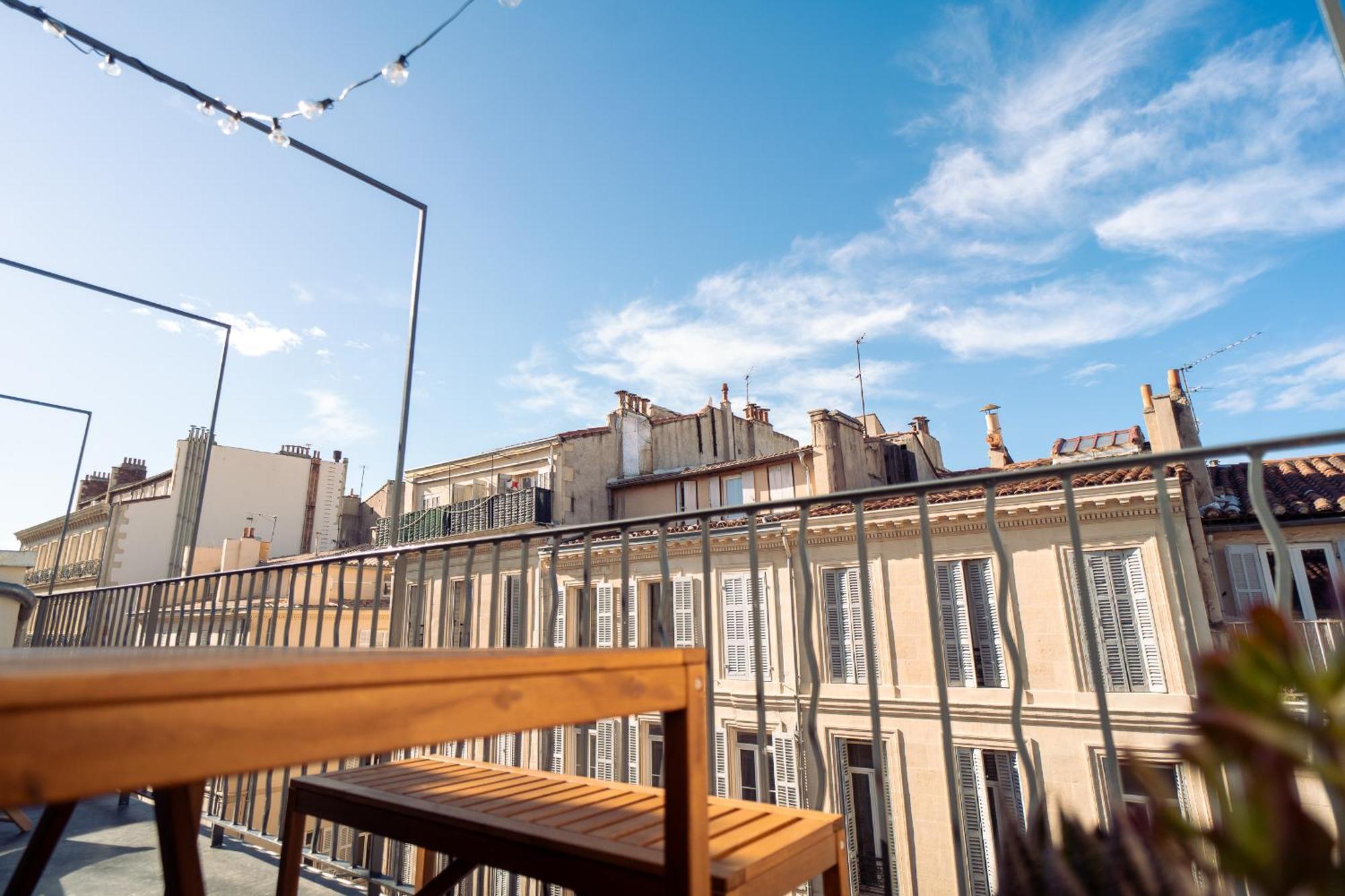 Terrasse - Hyper Centre - 2 Chambres - Parking Gratuit - Calme & Lumineux - Arrivee Autonome Marseille Bagian luar foto