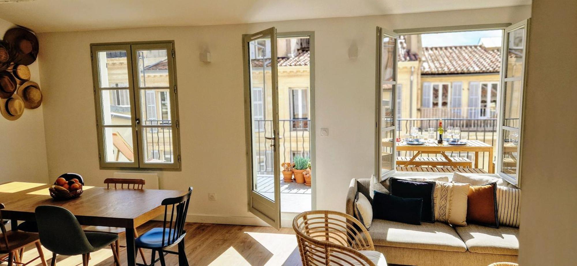Terrasse - Hyper Centre - 2 Chambres - Parking Gratuit - Calme & Lumineux - Arrivee Autonome Marseille Bagian luar foto