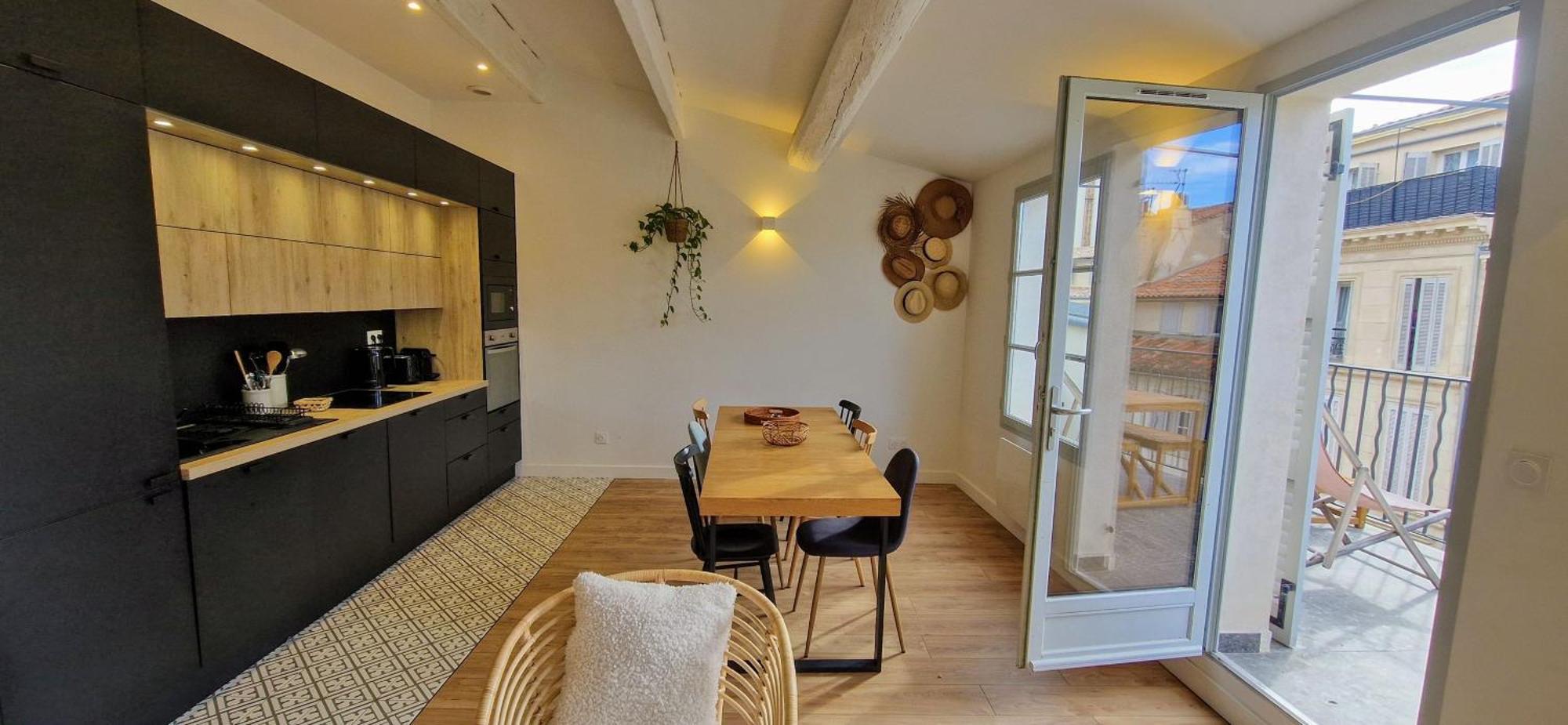 Terrasse - Hyper Centre - 2 Chambres - Parking Gratuit - Calme & Lumineux - Arrivee Autonome Marseille Bagian luar foto